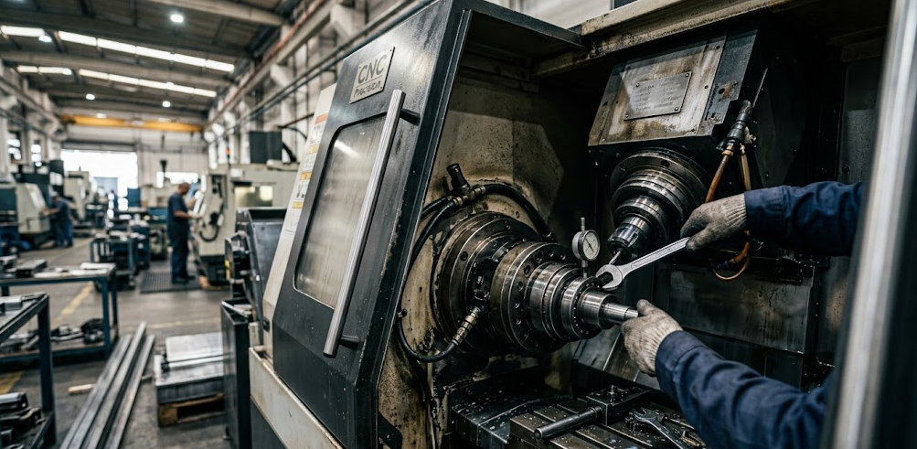 Manutencao de maquina CNC